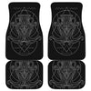 Black And White Aquarius Sign Print Front and Back Car Floor Mats