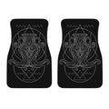 Black And White Aquarius Sign Print Front Car Floor Mats