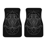 Black And White Aquarius Sign Print Front Car Floor Mats