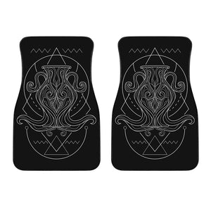 Black And White Aquarius Sign Print Front Car Floor Mats