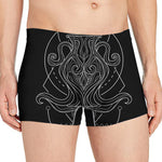 Black And White Aquarius Sign Print Men's Boxer Briefs