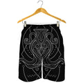 Black And White Aquarius Sign Print Men's Shorts
