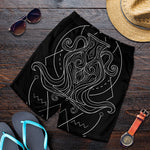 Black And White Aquarius Sign Print Men's Shorts