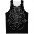 Black And White Aquarius Sign Print Men's Tank Top
