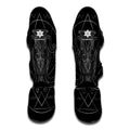 Black And White Aquarius Sign Print Muay Thai Shin Guards