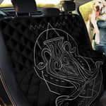 Black And White Aquarius Sign Print Pet Car Back Seat Cover