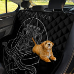 Black And White Aquarius Sign Print Pet Car Back Seat Cover