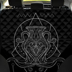 Black And White Aquarius Sign Print Pet Car Back Seat Cover