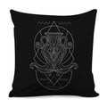 Black And White Aquarius Sign Print Pillow Cover