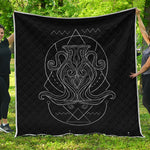 Black And White Aquarius Sign Print Quilt