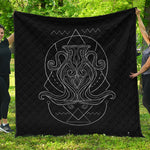 Black And White Aquarius Sign Print Quilt