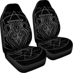 Black And White Aquarius Sign Print Universal Fit Car Seat Covers