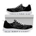 Black And White Aquarius Sign Print White Running Shoes