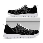 Black And White Aquarius Sign Print White Sneakers