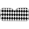 Black And White Argyle Pattern Print Car Sun Shade