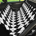 Black And White Argyle Pattern Print Pet Car Back Seat Cover