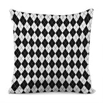 Black And White Argyle Pattern Print Pillow Cover
