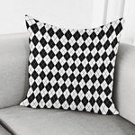 Black And White Argyle Pattern Print Pillow Cover