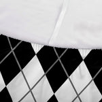 Black And White Argyle Pattern Print Sofa Cover