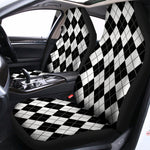 Black And White Argyle Pattern Print Universal Fit Car Seat Covers