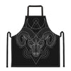 Black And White Aries Sign Print Apron