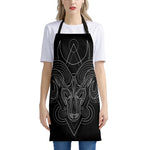 Black And White Aries Sign Print Apron