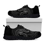 Black And White Aries Sign Print Black Sneakers