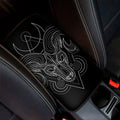 Black And White Aries Sign Print Car Center Console Cover