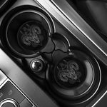 Black And White Aries Sign Print Car Coasters