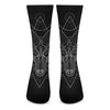 Black And White Aries Sign Print Crew Socks