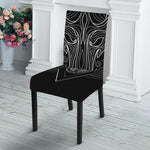 Black And White Aries Sign Print Dining Chair Slipcover
