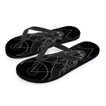 Black And White Aries Sign Print Flip Flops