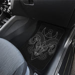 Black And White Aries Sign Print Front Car Floor Mats
