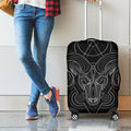 Black And White Aries Sign Print Luggage Cover