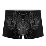 Black And White Aries Sign Print Men's Boxer Briefs