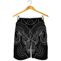 Black And White Aries Sign Print Men's Shorts