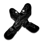 Black And White Aries Sign Print Muay Thai Shin Guard