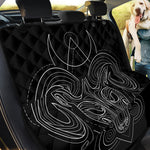 Black And White Aries Sign Print Pet Car Back Seat Cover