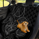Black And White Aries Sign Print Pet Car Back Seat Cover