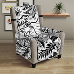 Black And White Axolotl Print Armchair Protector