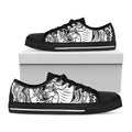 Black And White Axolotl Print Black Low Top Sneakers