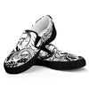 Black And White Axolotl Print Black Slip On Shoes