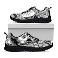 Black And White Axolotl Print Black Running Shoes
