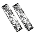 Black And White Axolotl Print Car Seat Belt Covers