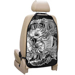 Black And White Axolotl Print Car Seat Organizers