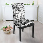 Black And White Axolotl Print Dining Chair Slipcover
