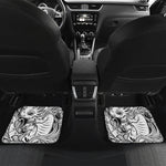 Black And White Axolotl Print Front and Back Car Floor Mats