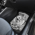 Black And White Axolotl Print Front Car Floor Mats