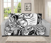 Black And White Axolotl Print Futon Protector