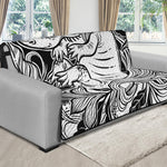 Black And White Axolotl Print Futon Protector